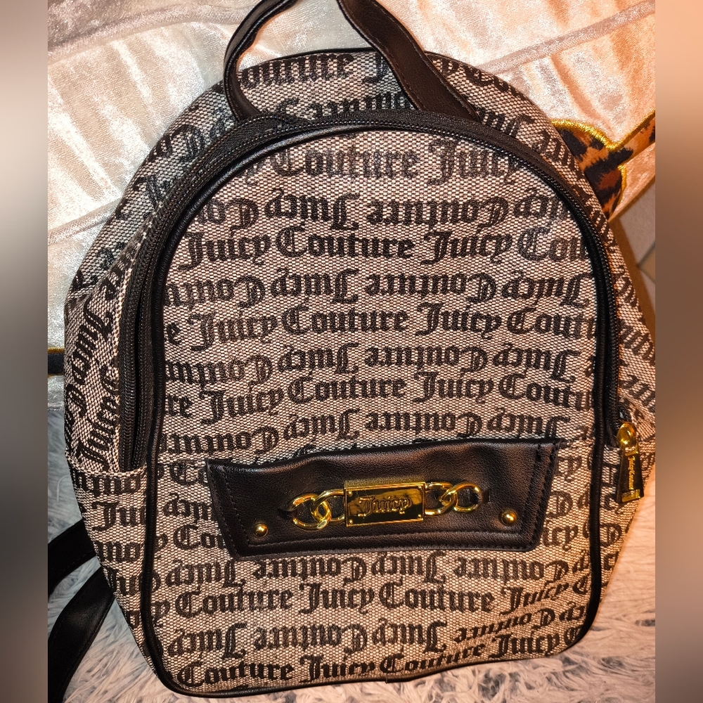 Juicy Couture Gothic Print Small Backpack Purse